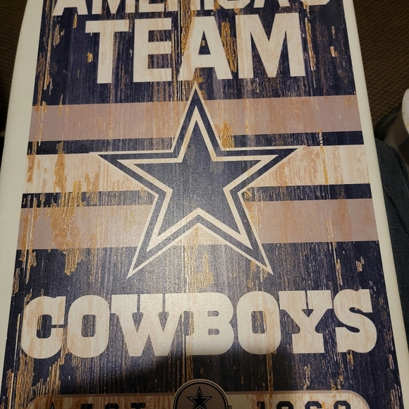 DALLAS COWBOYS HIGH QUALITY DISTRESSED WOOD SIGN REPRESENT - Picture 2 of 4